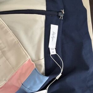 Stylish Navy and Cream Pants